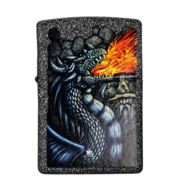 Isqueiro Zippo Fiery Dragon Design 49776 de frente