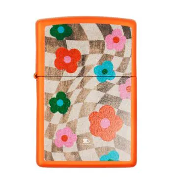 Isqueiro Zippo Wavy Flower Design 48718 de frente