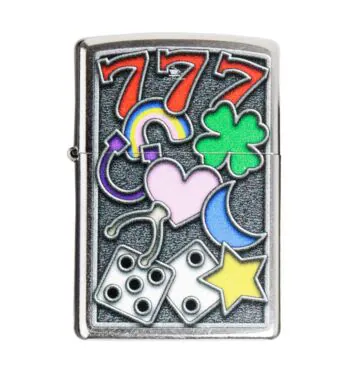 Isqueiro Zippo All Luck Design 48682 de frente