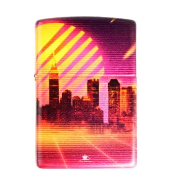 Isqueiro Zippo Cyber City Colorful Design 48505 de frente