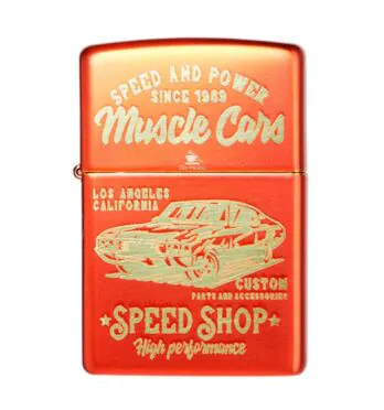 Isqueiro Zippo Muscle Car Design 48523 de frente