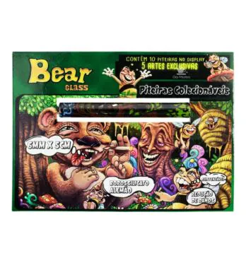Piteira De Vidro Bear Glass 6 mm na embalagem 