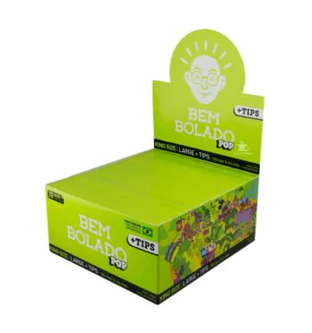 Caixa de Seda Bem Bolado Pop King Size Large + Tips de lado