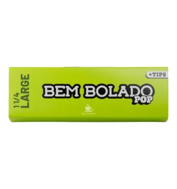 Seda Bem Bolado Pop 1 1/4 Large + Tips de frente tabacaria da mata