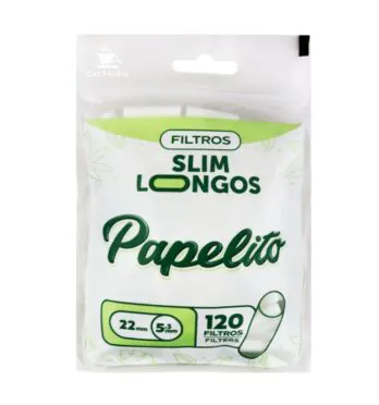 Filtro Papelito Slim Longo de frente tabacaria da mata