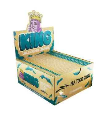 Caixa de Seda King Unbleached King Size Regular de lado
