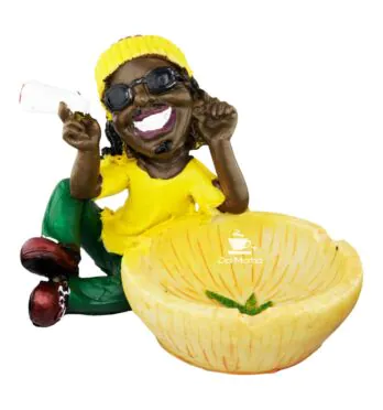 Cinzeiro de Resina Bob Marley Reggae de frente