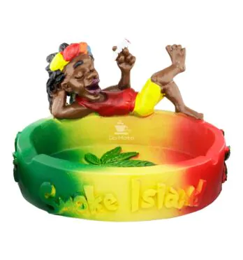 Cinzeiro de Resina Reggae Smoke Island de frente