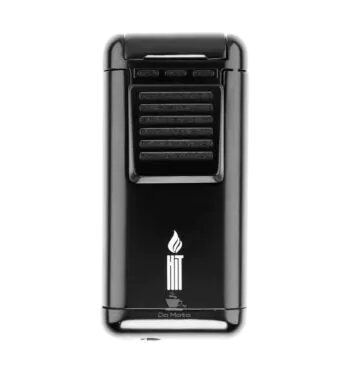 Maçarico Premium Metal Hit Triple Flame Black de frente