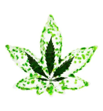 Cinzeiro de Folha Fluorescente Glitter de frente