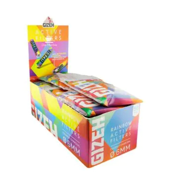 Caixa de Filtro Carvão Gizeh Rainbow 6mm de lado