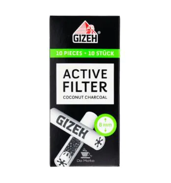 Filtro Carvão Gizeh Black 8mm na embalagem de frente