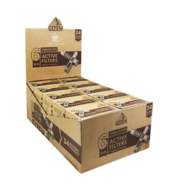 Caixa de Filtro Carvão Gizeh 6mm Brown de lado