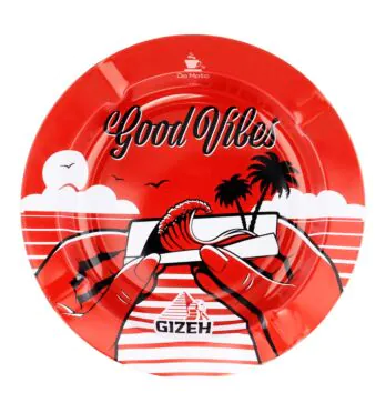 Cinzeiro Gizeh Metal Good Vibes de frente