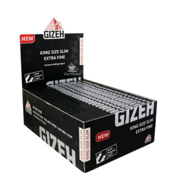 Caixa de Seda Gizeh Black Extra Fina King Size Slim