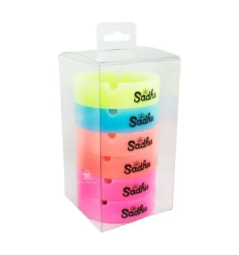 Caixa de Cinzeiro Silicone Sadhu Neon de lado
