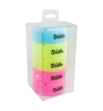Caixa de Cinzeiro Silicone Sadhu C/ Tampa Neon de lado