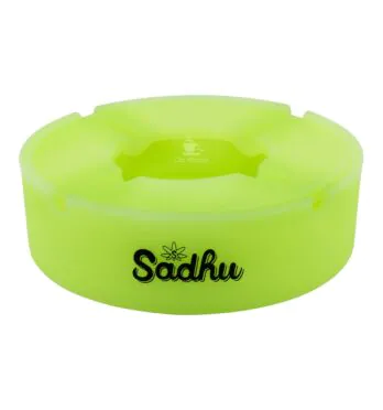 Cinzeiro Silicone Sadhu Grande C/ Tampa Neon de frente