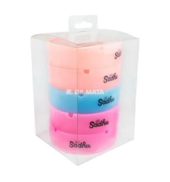 Caixa de Cinzeiro Silicone Sadhu Grande C/ Tampa Neon de frente tabacaria da ,mata
