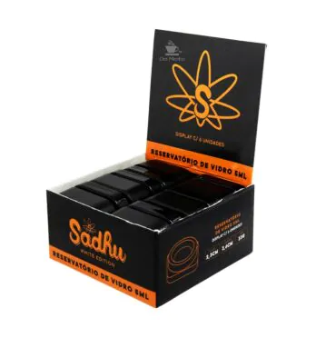 Caixa de Slick de Vidro Sadhu Black 5ml de lado