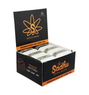 Caixa de Slick Vidro Sadhu White 9ml C/2 Divisórias de lado