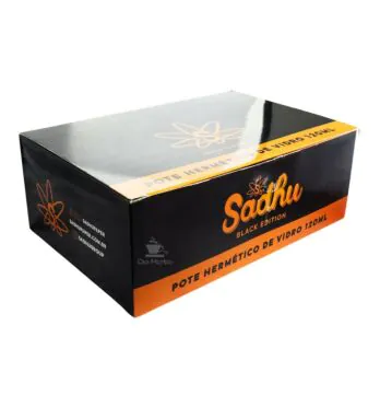 Caixa de Pote Hermético de Vidro UV Sadhu 120ml de lado