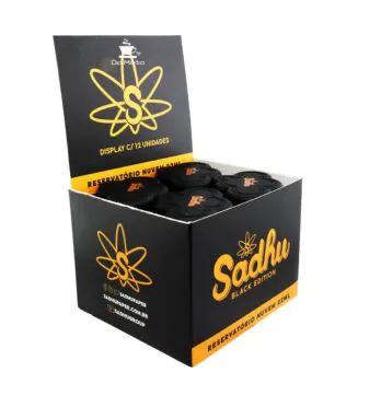 Caixa de Slick Nuvem Sadhu 22ml Black Edition de lado