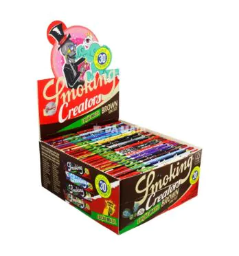 Caixa de Seda Smoking Brown K.Size Creators de lado tabacaria da mata