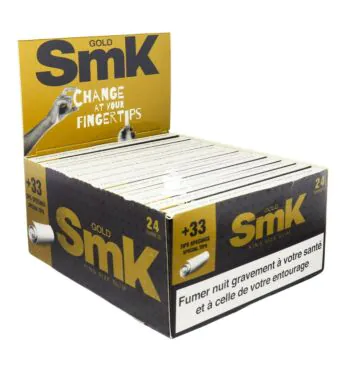 Caixa de Seda SMK Gold K.Size + Tips de frente