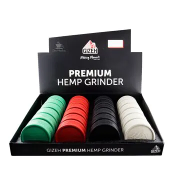 Caixa de Dichavador Gizeh Cânhamo Mix 55mm 2 Partes de frente