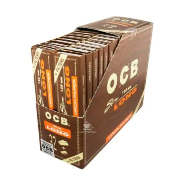 Caixa de Seda OCB Virgin Slim Long + Tips de frente aberta