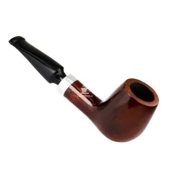 Cachimbo Anel Cromado Reto de frente