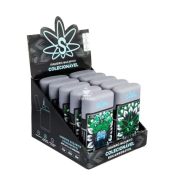 Caixa de Isqueiro Maçarico Sadhu Bud Cinza C/10un