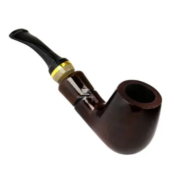 Cachimbo Anel Dourado Curvo de frente