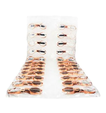 Cartela de Tesoura Dobrável Metal Rose Gold C/24un de frente