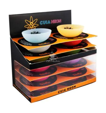 Caixa de Mini Cuia Sadhu Neon C/12 aberta tabacaria da mata 