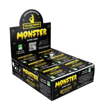 Caixa de Piteira Yellow Finger Monster de lado