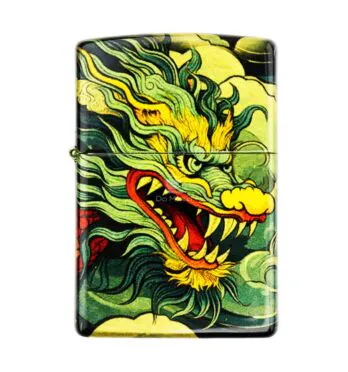 Isqueiro Zippo Dragon Design 46705 de frente tabacaria da mata