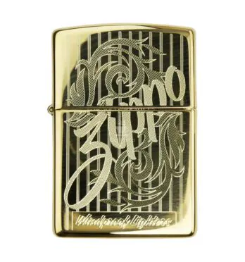 Isqueiro Zippo Windproof Lighter Design 46568 de frente tabacaria da mata