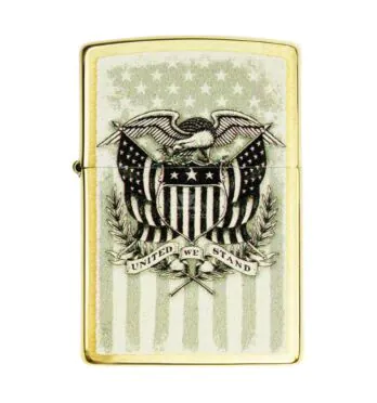 Isqueiro Zippo American Eagle Design 46230 de frente tabacaria da mata