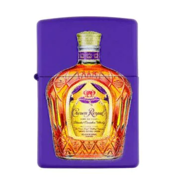 Isqueiro Zippo Crown Royal Lighter Gift Set 49661 de frente tabacaria da mata