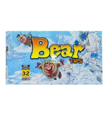 Piteira Bear Tips Longa Papel Vergê de frente tabacaria da mata