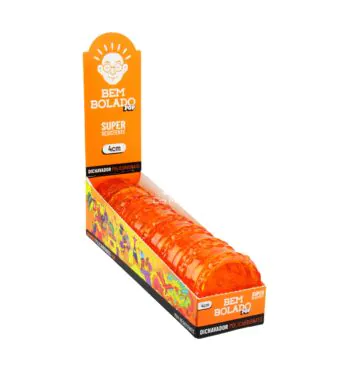 Caixa de Dichavador Bem Bolado Policarbonato Laranja 4cm DE LADO TABACARIA DA MATA