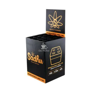 Caixa de Slick Silicone Lego Sadhu Black Edition 11ml de lado tabacaria da mata