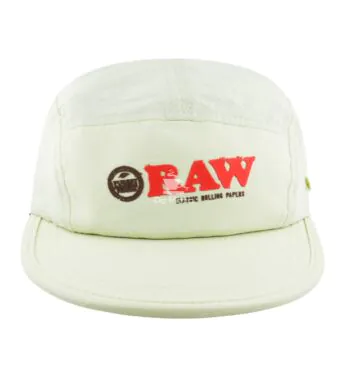 Boné Raw Five Panel Bege de frente tabacaria da mata 