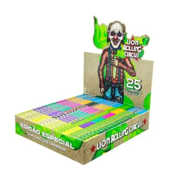 Caixa de Seda Brown Lion Rolling Circus c/25 tabacaria da mata 