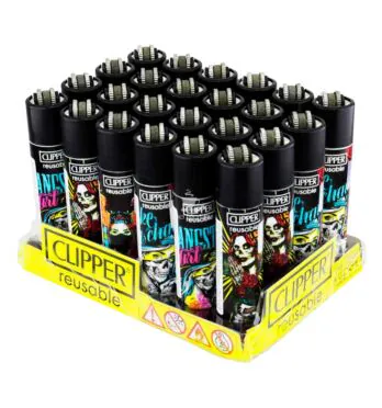 Caixa de Isqueiro Clipper She Skull tabacaria da mata 