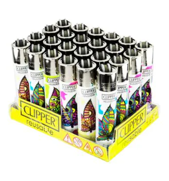Caixa de Isqueiro Clipper Trippy Leaves tabacaria da mata 