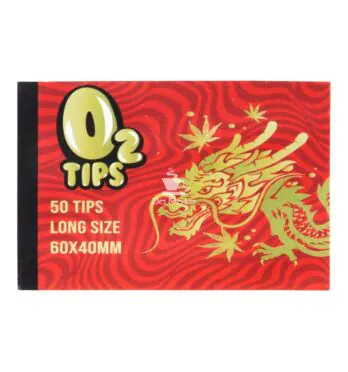  Piteira O2 Tips Long Size de frente tabacaria da mata 