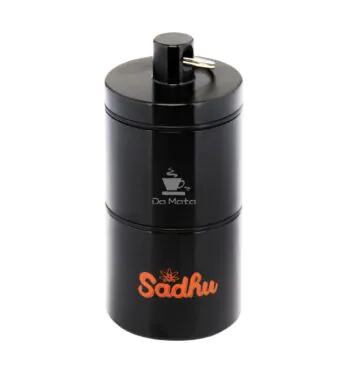Pote Hermético de Alumínio Sadhu Black Edition 30ml de frente tabacaria da mata